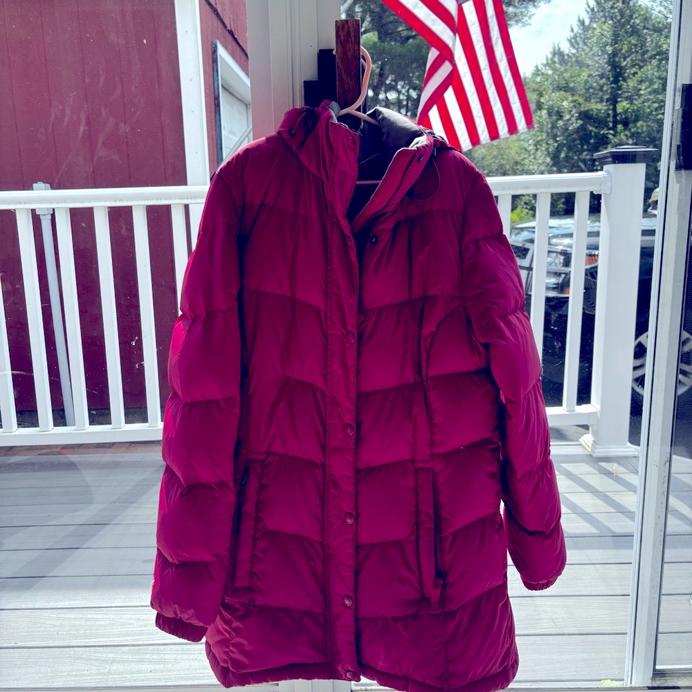LLBean pink winter jacket